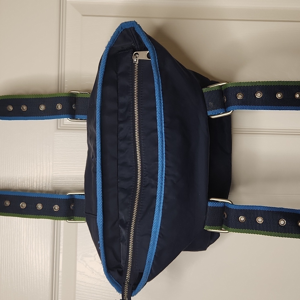 American Eagle Dark Blue Nylon/Cotton Canvas Tote Bag - Picture 4 of 13